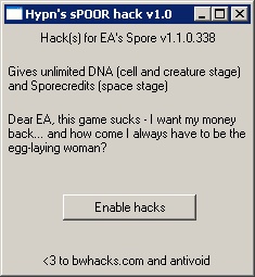 Spore Hack
